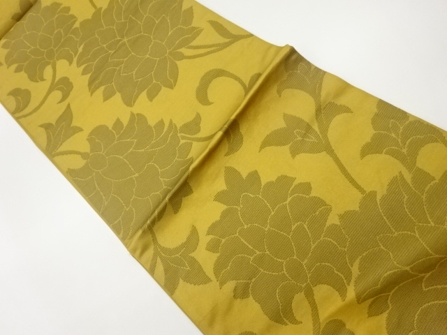 花唐草模様織出し袋帯